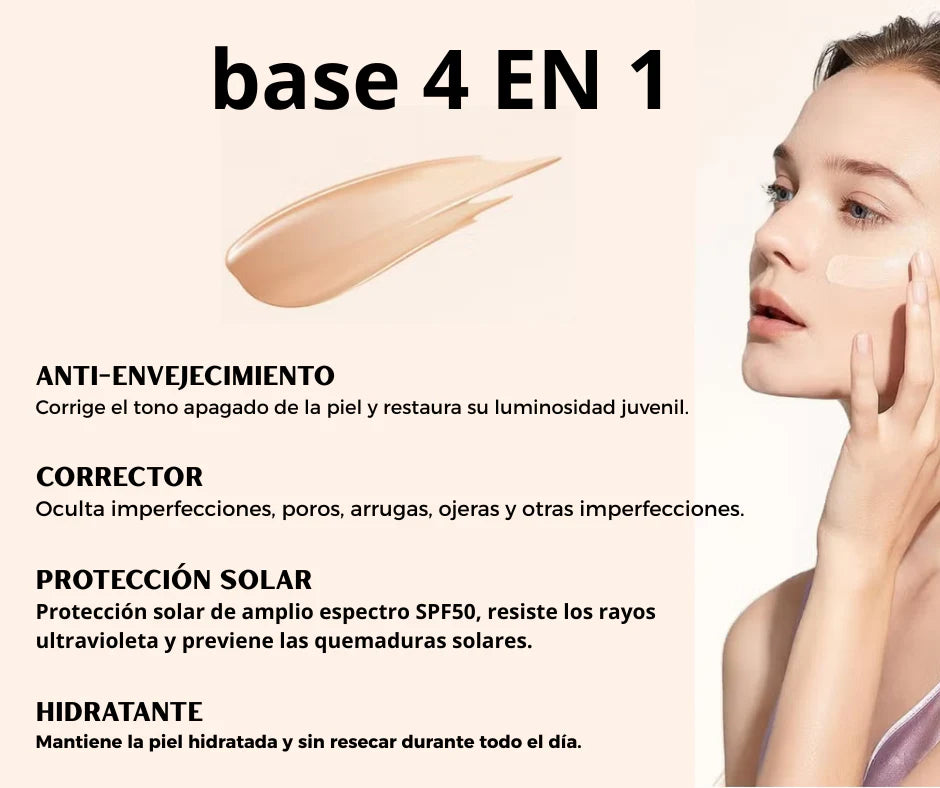 BASE DE MAQUILLAJE 5 EN 1 Tecnología Mimética de Color